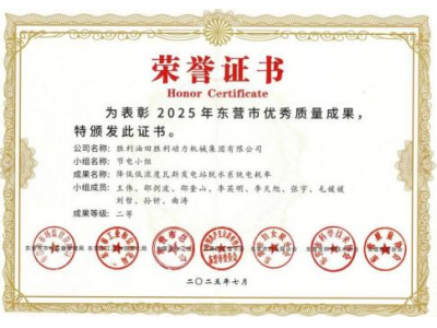 胜动集团公司QC成果获佳绩